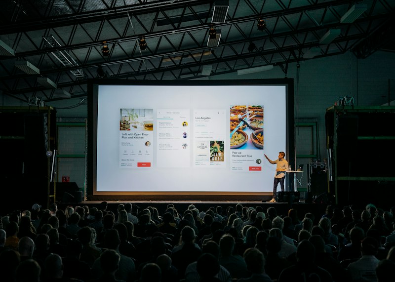 Conference stage with audience